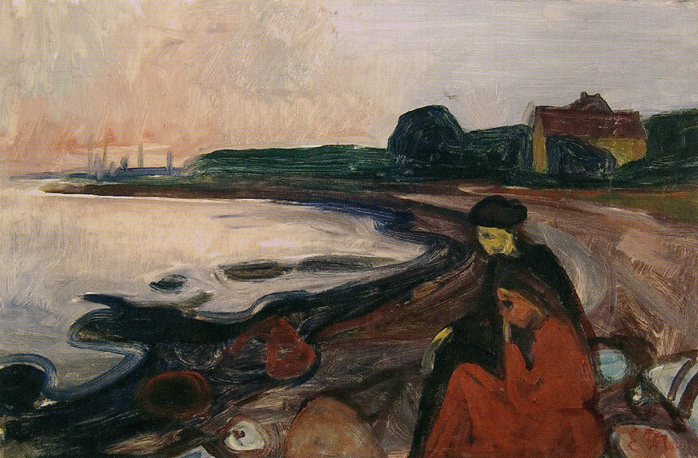 Edvard Munch - Beach with Two Seated Women