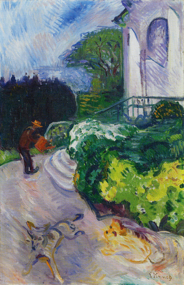 Edvard Munch - Gardener in Dr. Linde's Garden