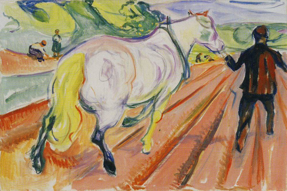 Edvard Munch - Horse and Man in the Field