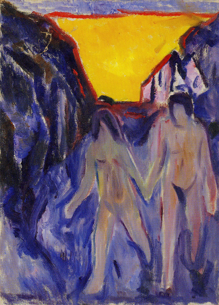 Edvard Munch - Naked Man and Woman, Walking