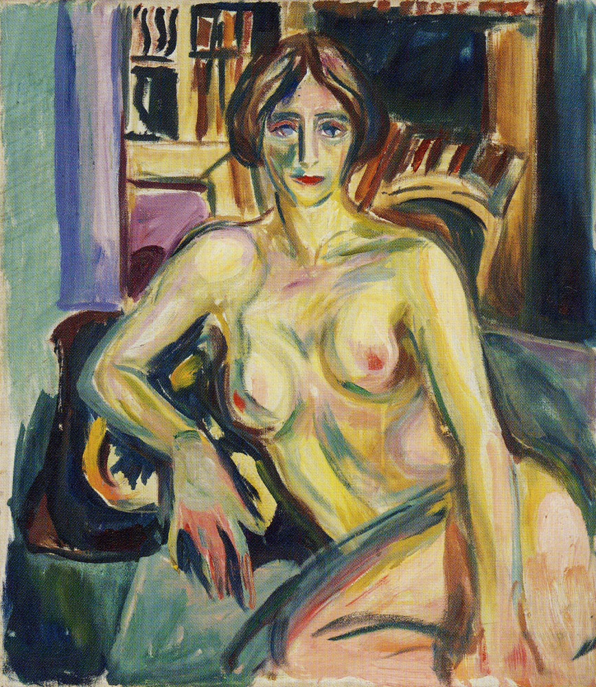 Edvard Munch - Nude, Sitting on the Couch