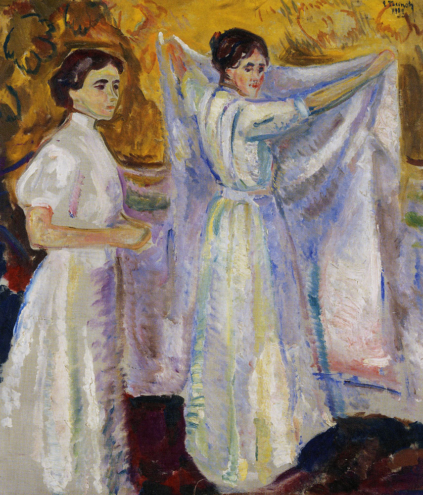 Edvard Munch - Nurses Holding a Sheet