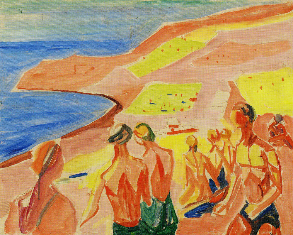 Edvard Munch - People Sunbathing in a Bay