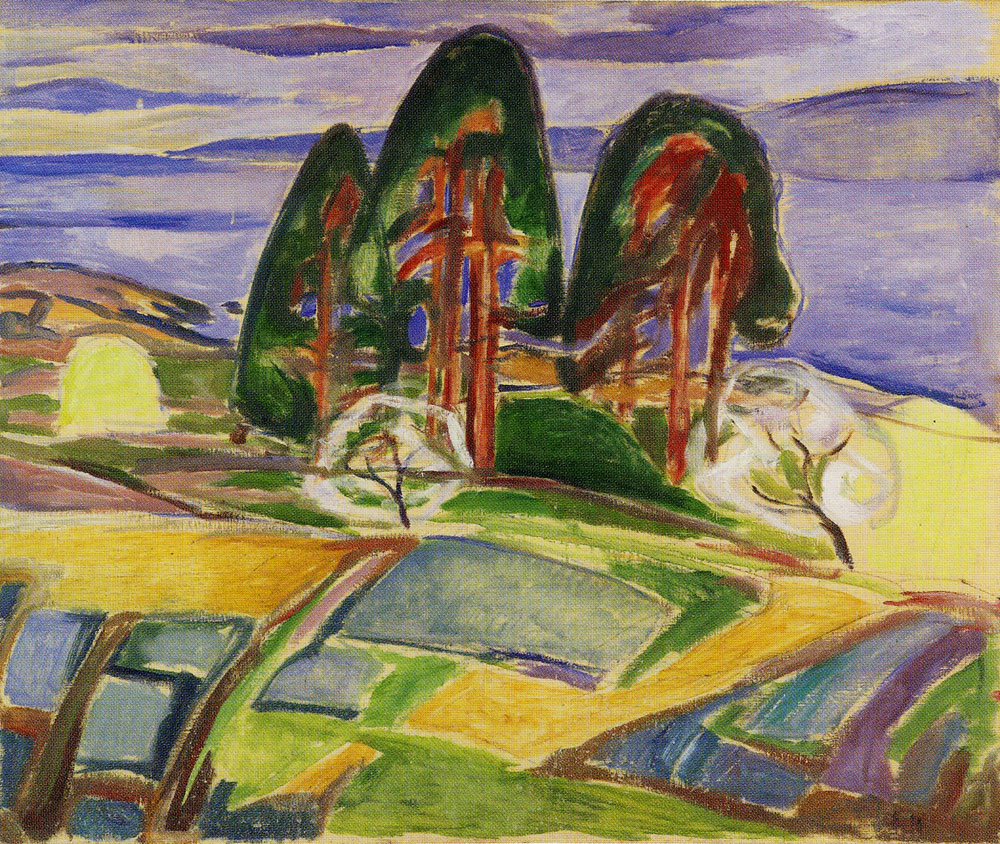 Edvard Munch - Pine Trees and Fruit Trees in Blossom