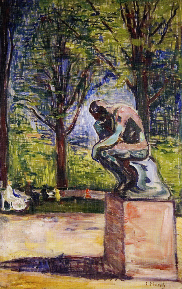 Edvard Munch - Rodin's „Le penseur“ in Dr. Linde's Garden