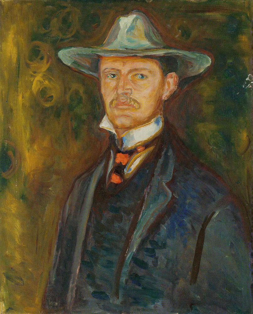 Edvard Munch - Self-Portrait in broad Brimmed Hat