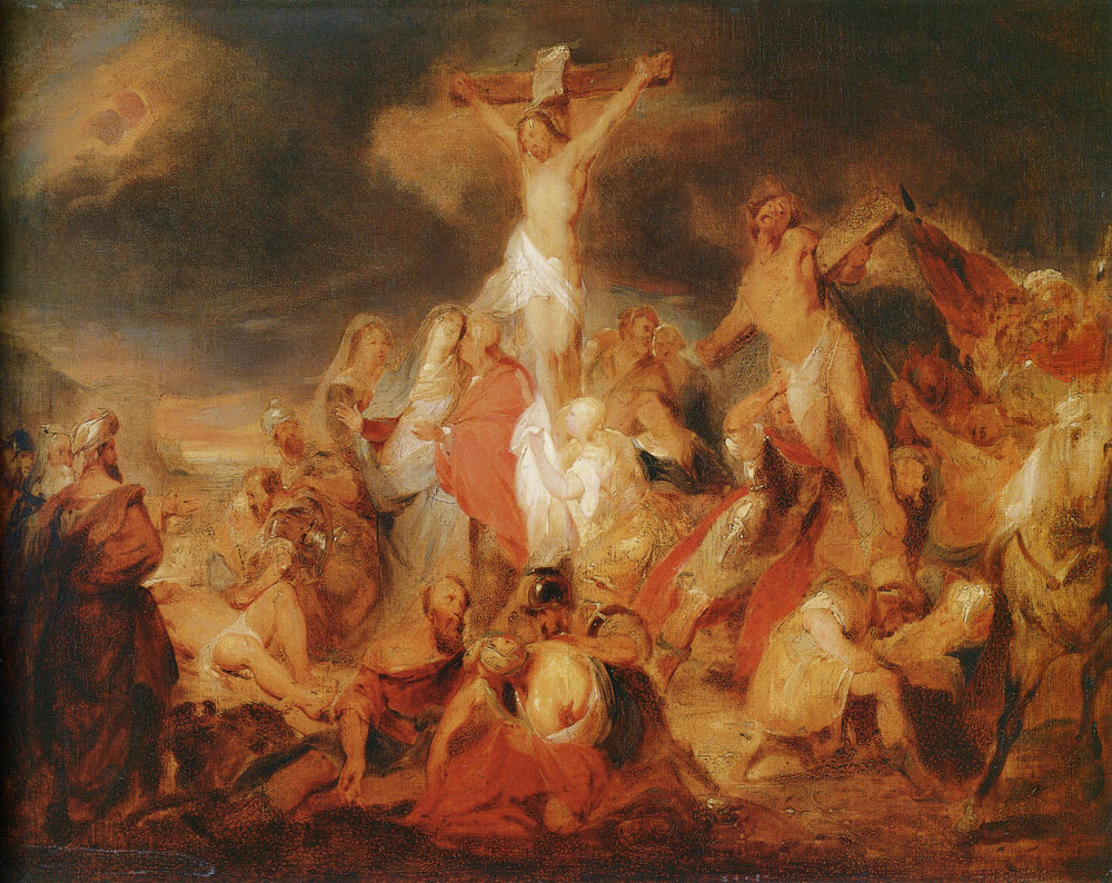 Circle of Eugène Delacroix - The Crucifixion