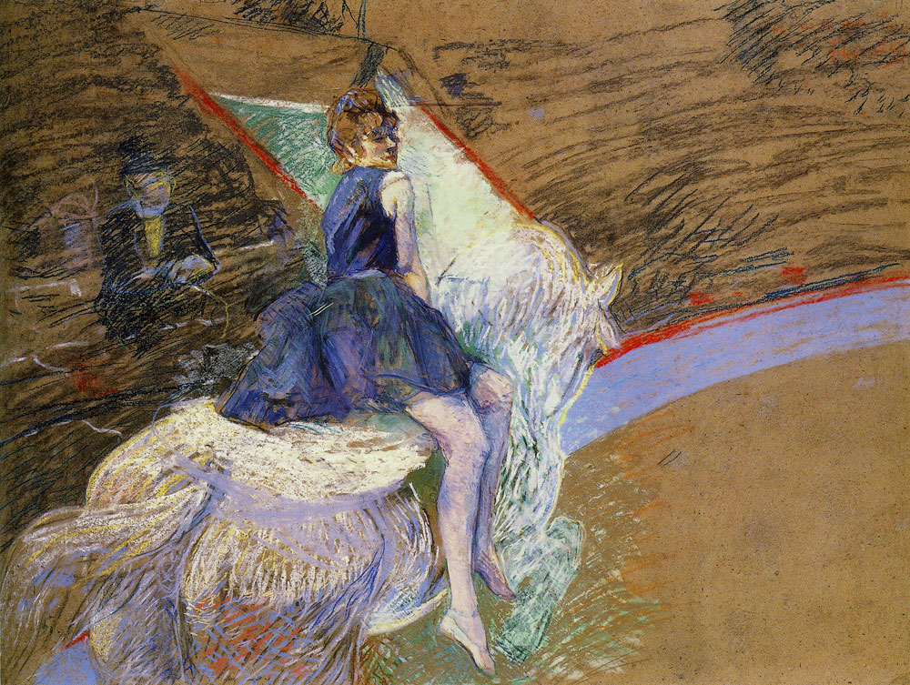 Henri de Toulouse-Lautrec - At the Cirque Fernando, Rider on a White Horse
