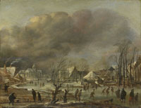 Aert van der Neer Village in Snow