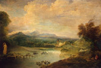 Antoine Watteau Landscape with a Waterfall