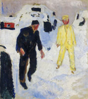 Edvard Munch Black and Yellow Man in Snow
