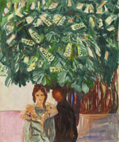 Edvard Munch Encounter Beneath the Chestnut Tree