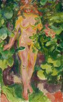 Edvard Munch Female Nude in the Woods