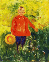 Edvard Munch Lothar Linde in Red Jacket