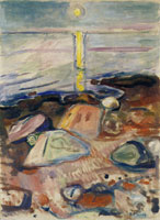 Edvard Munch - Moonlight on the Beach