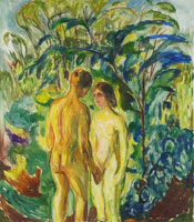 Edvard Munch Naked Man and Woman in the Woods