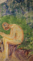 Edvard Munch - The Researchers: Right Part with Sitting Boy
