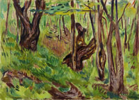 Edvard Munch Rugged Tree Trunks in Summer