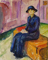 Edvard Munch Seated on a Suitcase