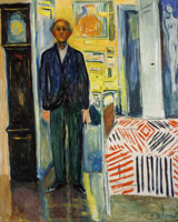 Edvard Munch Self-Portrait. Between the Clock and the Bed