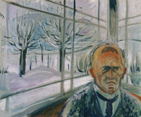 Edvard Munch Self-Portrait on the Glass Veranda