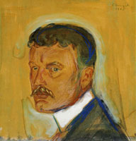 Edvard Munch Self-Portrait with Moustache and Starched Collar