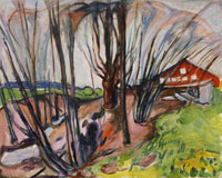 Edvard Munch Spring Landscape with Red House