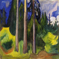 Edvard Munch Spruce Forest