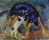 Edvard Munch Two Dogs