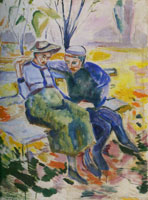 Edvard Munch Two People on a Bench