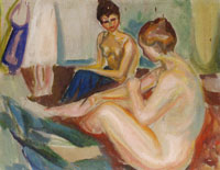 Edvard Munch Two Seated Nudes