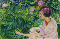 Edvard Munch Woman with Peonies