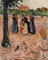 Edvard Munch - Women and Children in Warnemünde