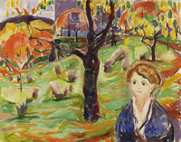 Edvard Munch Young Woman in the Garden