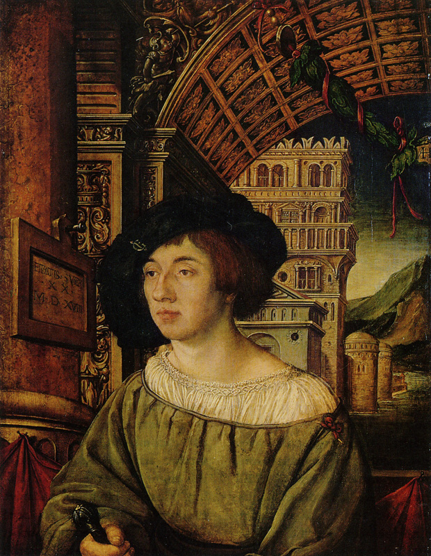 Ambrosius Holbein - Portrait of a Gentleman