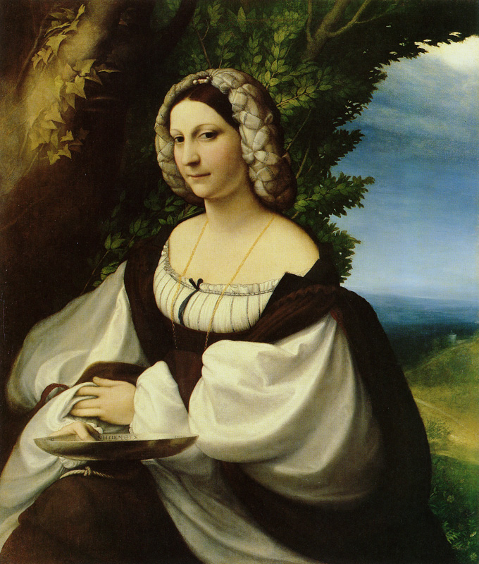 Attributed to Antonio Correggio - Portrait of a Lady