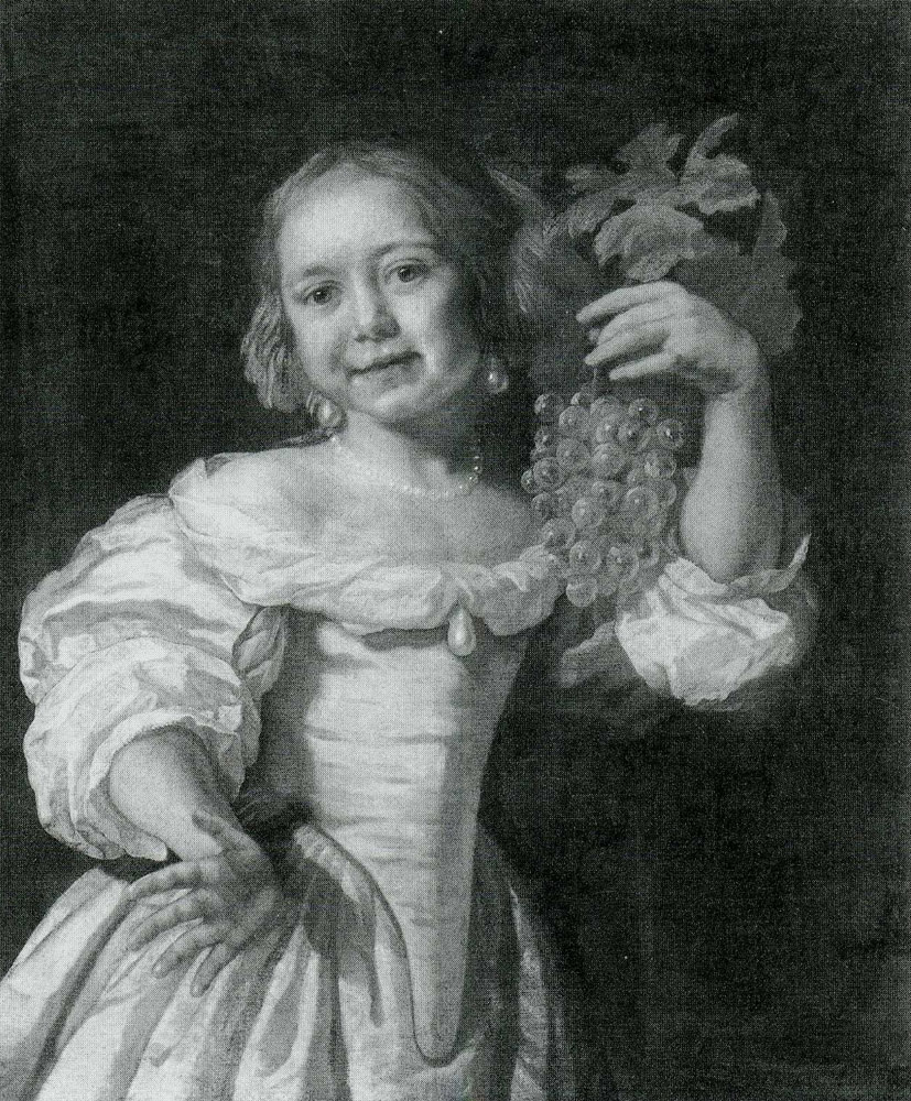 Bartholomeus van der Helst - Portrait of a Girl with Grapes
