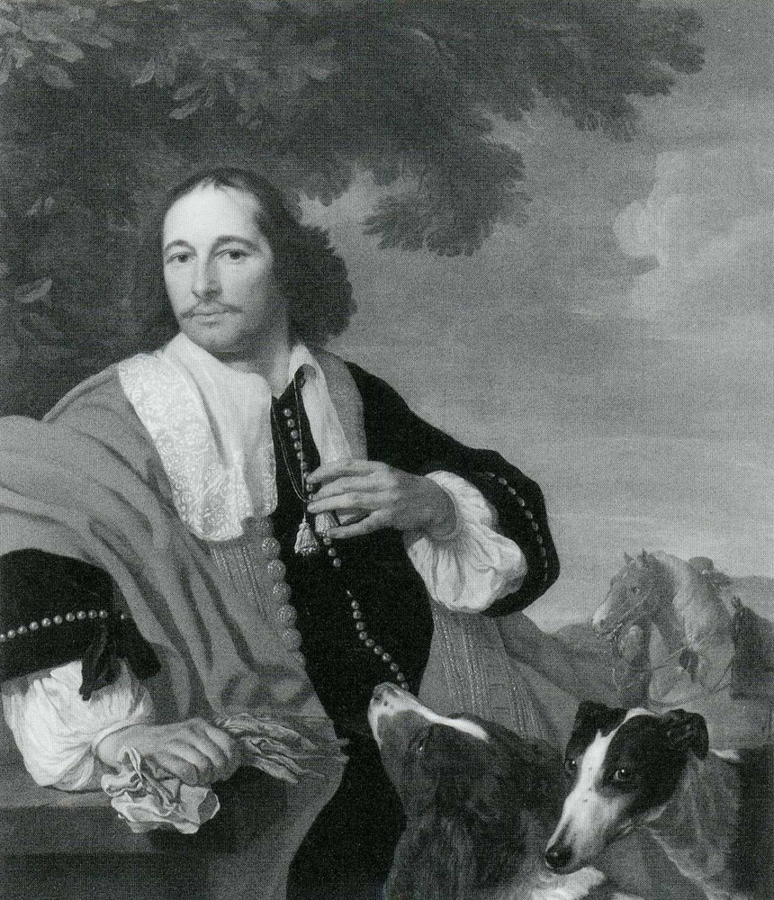 Bartholomeus van der Helst - Portrait of a Man with His Dogs