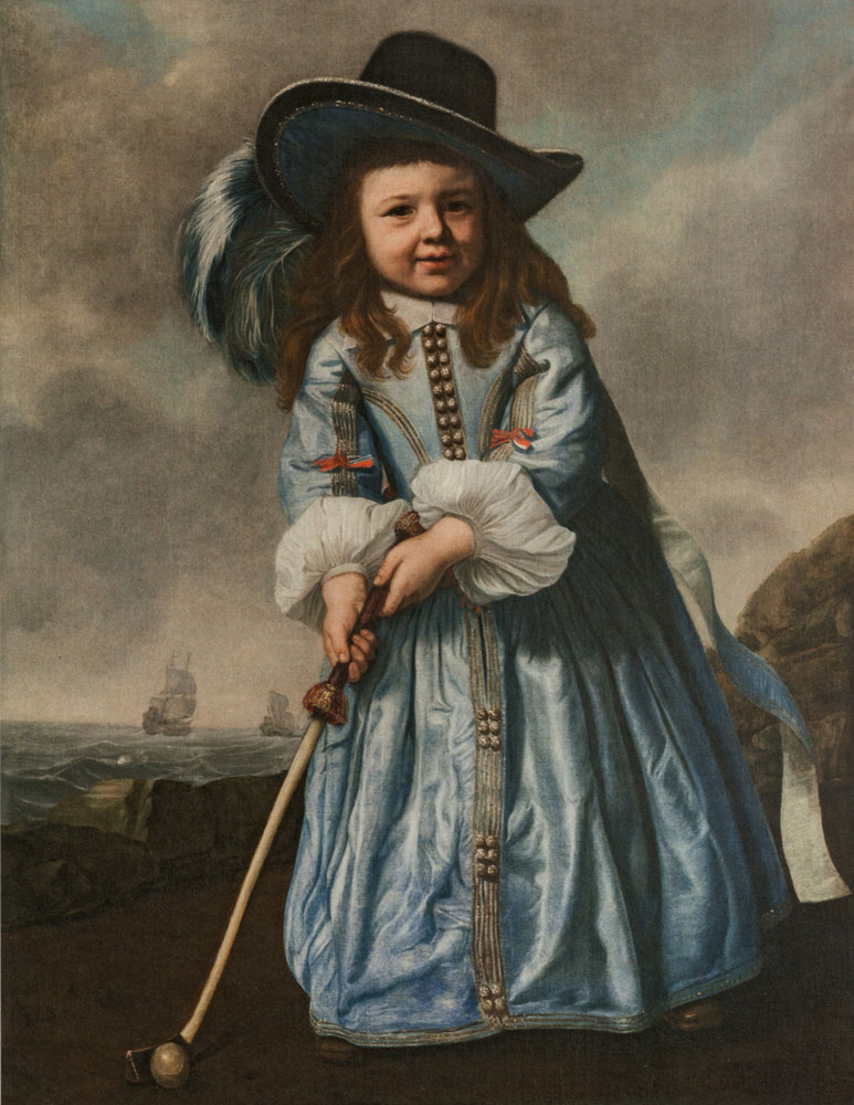 Bartholomeus van der Helst - Portrait of a Young Boy Playing Kolf