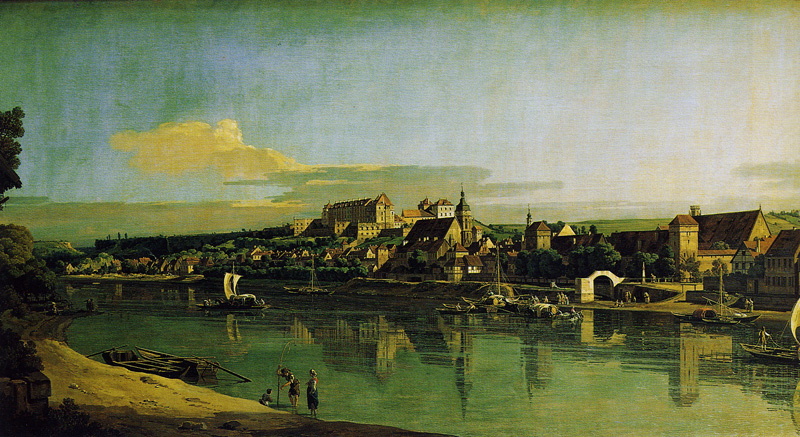 Bernardo Bellotto - Pirna Seen from the Right Bank of the Elbe