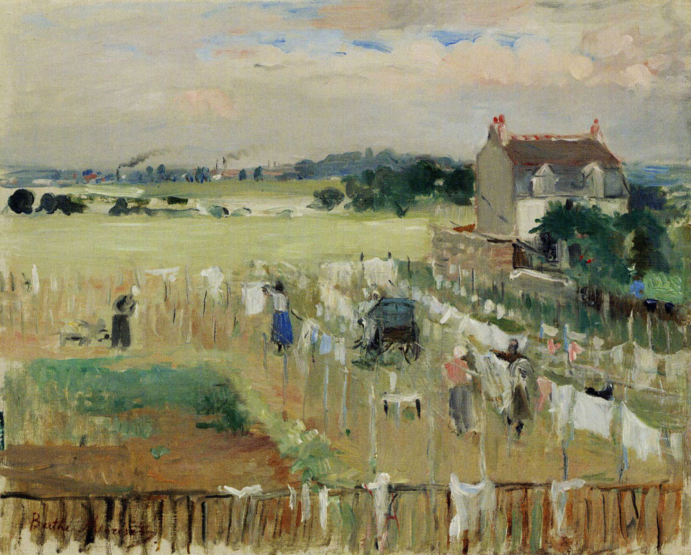 Berthe Morisot - Hanging the Laundry out to Dry