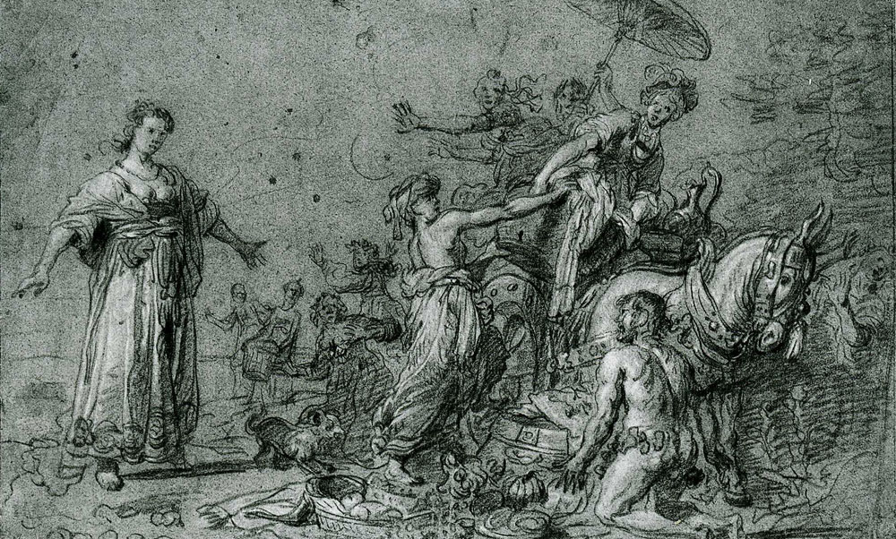 Claes Cornelisz. Moeyaert after Pieter Lastman - Odysseus and Nausicaa