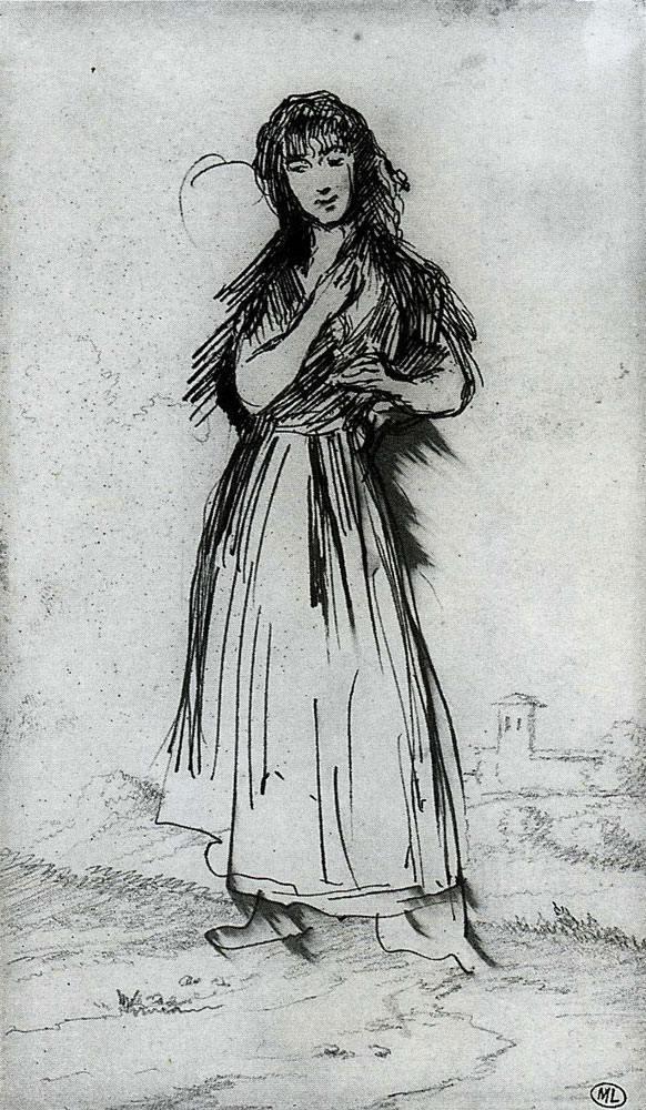Eugène Delacroix - Studie of 