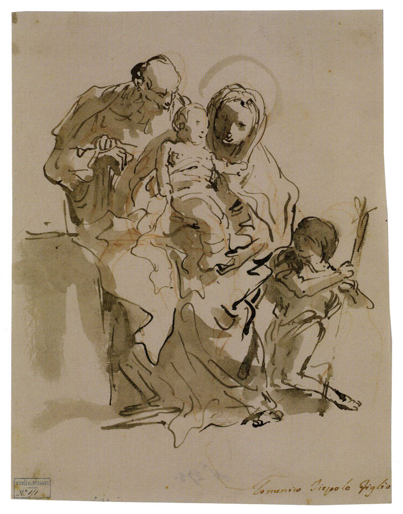 Giovanni Domenico Tiepolo - Holy Family with Saint John the Baptist