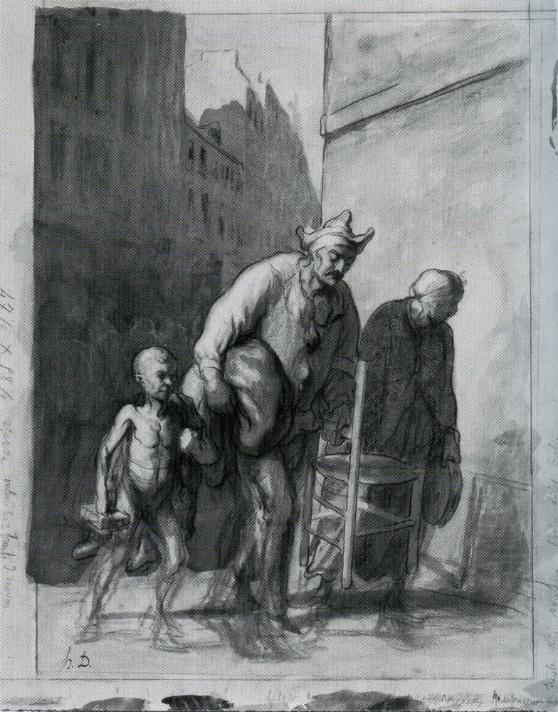Honoré Daumier - The Mountebanks Changing Place
