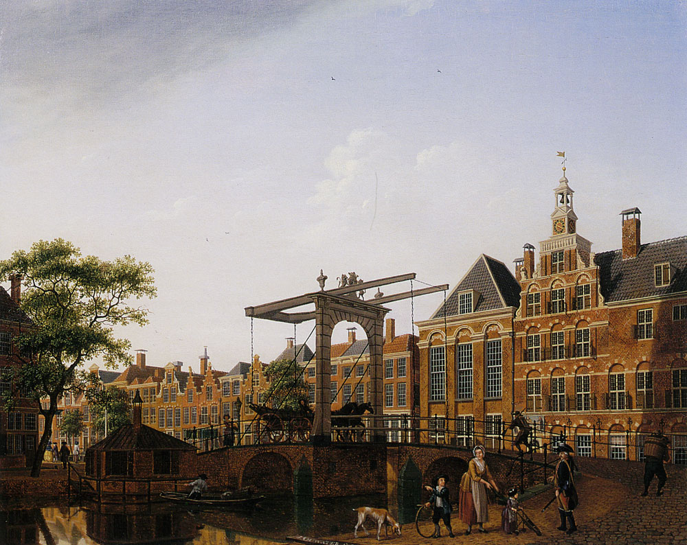 Isaac Ouwater - View of the Spui at Delft Bridge, The Hague