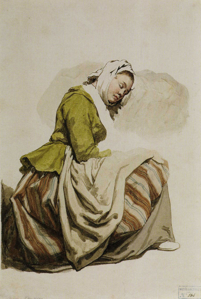 Jacob van Strij - Study of a Young Girl Sleeping