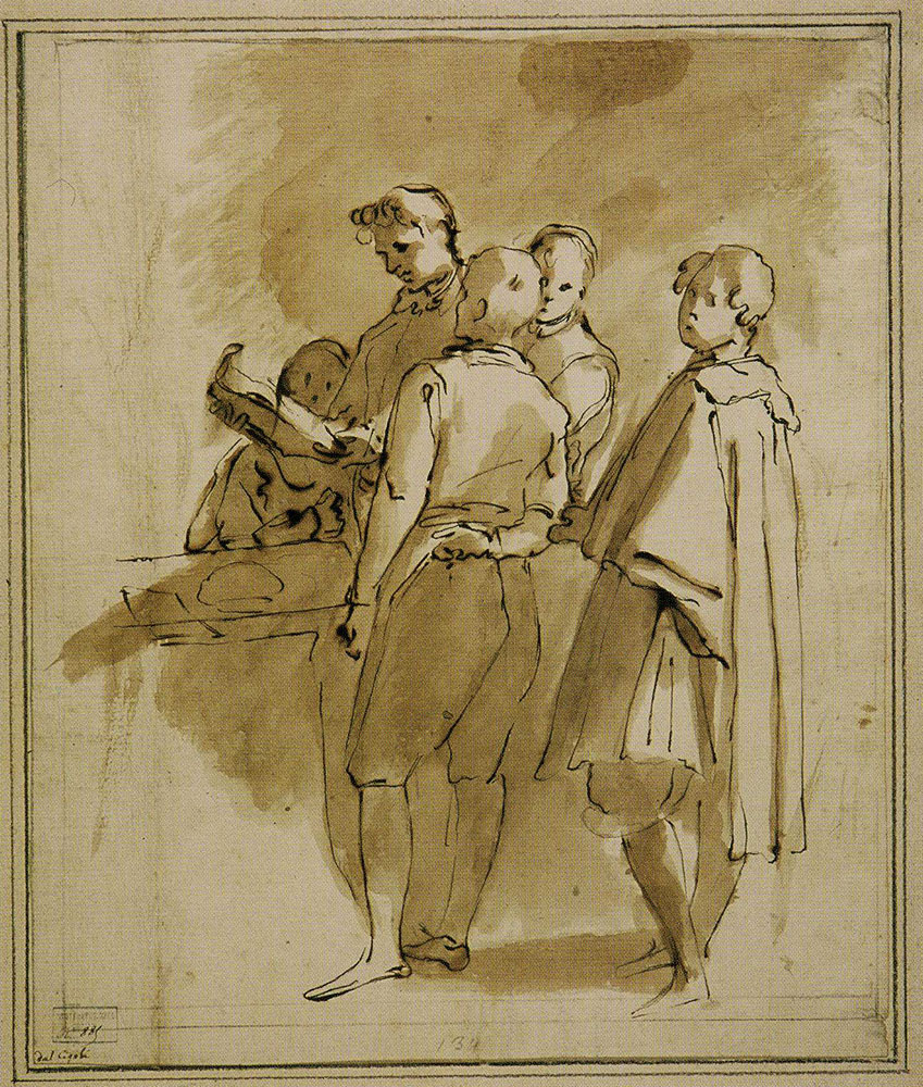 Jacopo da Empoli - Group of Five Young Men