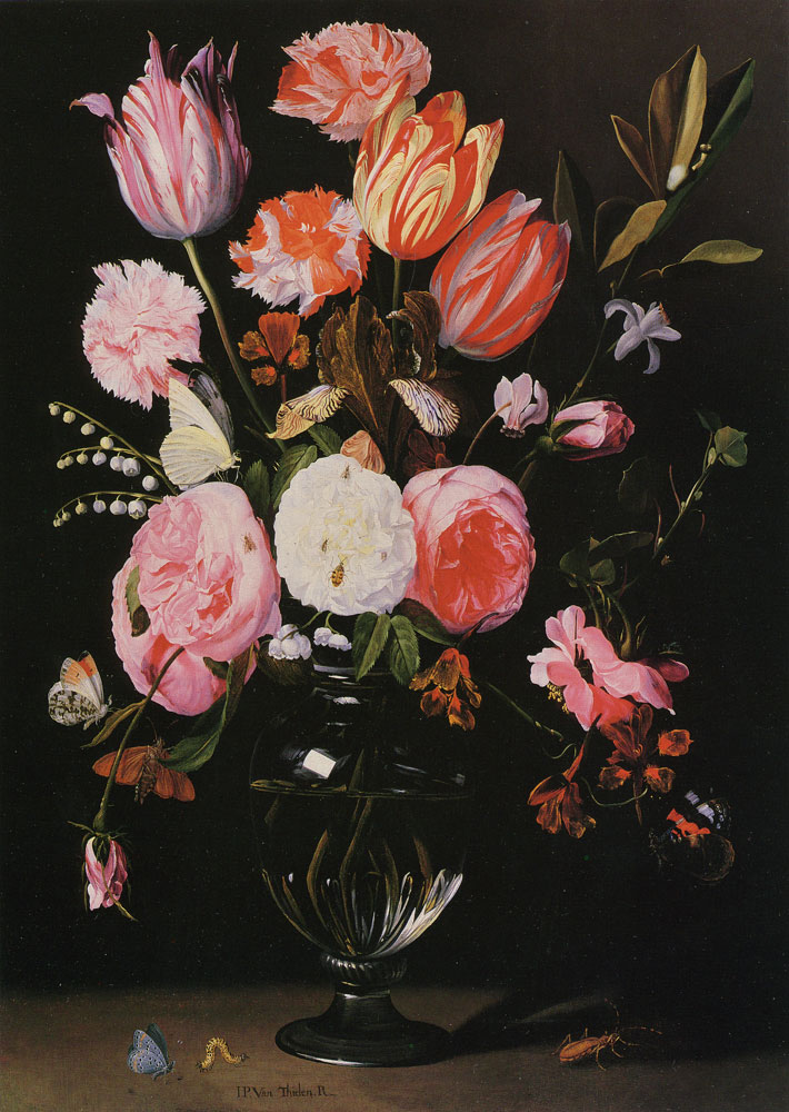 Jan Philips van Thielen - Bouquet in a Glass Vase