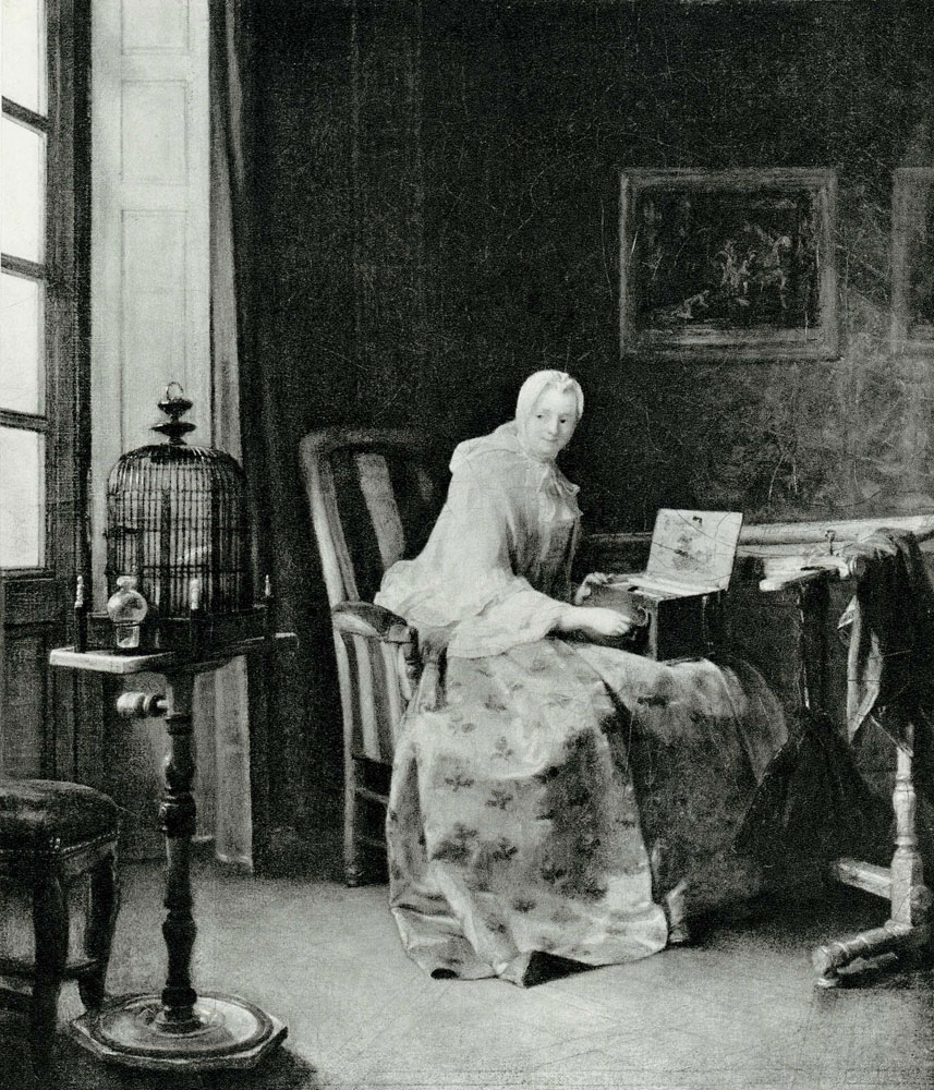 Jean-Siméon Chardin - Lady with a Bird-Organ